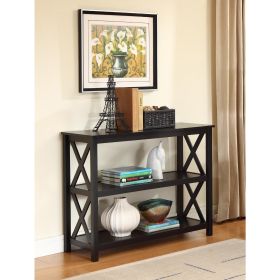 Bookcase, 3-Tier Black Sofa Table for Living Room