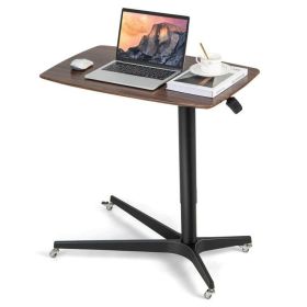 Standing Desk, Adjustable Mobile Large TV Tray Table with Lockable Wheels