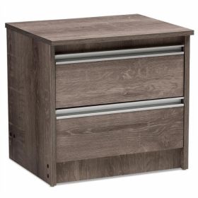 Rustic Farm Home 2 Drawer Nightstand Natural Oak