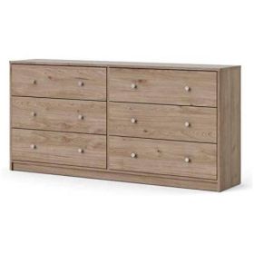 Dresser, Farmhouse Contemporary Double 6 Drawer in Oak