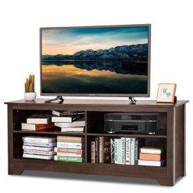 TV Stand for up to 60-inch TV in Espresso Finish, Contemporary