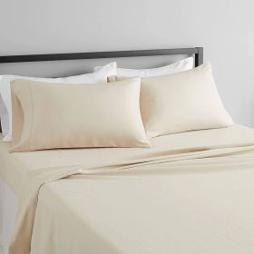 Sheet Set, Full Ivory 100-Percent Egyptian Cotton 1000 Thread Count 4-Piece