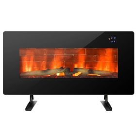 Fireplace, 36 in Electric Wall Mounted/Freestanding w/ Remote Control