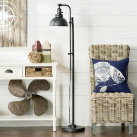 Floor Lamp, 65-inch Tall Task Light in Distressed Metal Finish