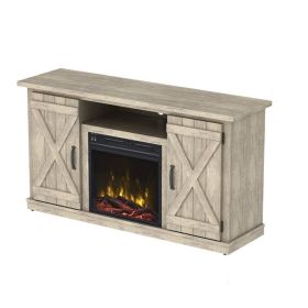 Electric Fireplace, FarmHouse Rustic Pine TV Entertainment