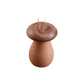 Mushroom Shaped Wood Toothpick Box