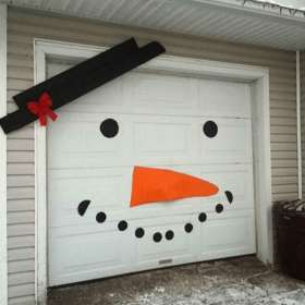 Adorable Snowman Face Wall Decals for 16pcs for Garage Door Decorations