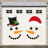 Decorative Garage Door  Snowman  Magnet Sticker, 1 set