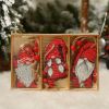 Christmas Gnomes Wooden Hanging Ornament, 9pcs