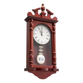 Vintage Pendulum Wall Clock 23.2 in with Quartz Movement
