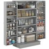 Kitchen Pantry Storage Modern 2-Door Cabinet 41"with 5-Tier Shelving