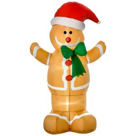 Christmas Inflatable Gingerbread Man, Outdoor Blow-Up Yard Display 6ft