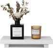 Small Wood Tray Pedestal Stand Farmhouse Decor, 10" x 4.5" - White