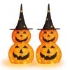 Halloween Collapsible Pumpkin Decorations 150 LED Lights,  3ft 2pcs