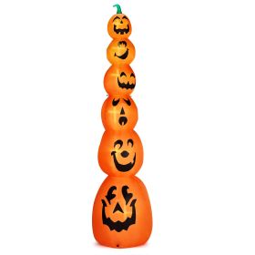 Halloween Inflatable Stacked Pumpkins, 9FT Blow up 6 Pumpkins