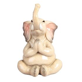 6.75"H Elephant with Yoga Lotus Pose Figurine Home Decor Gift, Collectible