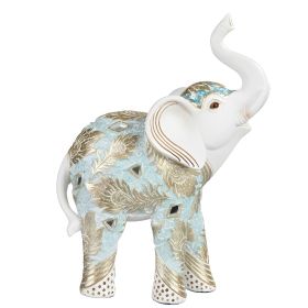 7"H  Elephant in Baby Blue Figurine Home Decor Gift, Collectible