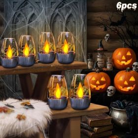 Solar LED Candle Lights, IP44 Waterproof Flameless Flickering Candles, 6 Pack