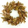 20-inch fall wreath with brown magnolia leaves & small pomegranate berries