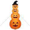 Inflatable Halloween Pumpkins Stack with Built-in LED Lights, 8 Ft