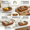 Willow Baskets for Countertop, Bread and Fruit – Set of 2 Woven Nesting Storage Baskets
