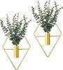 Hanging Planters with Artificial Eucalyptus Metal 4 Pcs