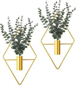 Hanging Planters with Artificial Eucalyptus Metal 4 Pcs