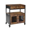 Coffee Bar Cabinet, 24 Inch Farmhouse Coffee Bar Cabinet with Storage