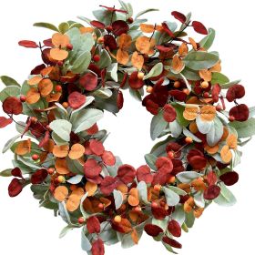Artificial autumn wreath