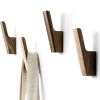 Wall Hooks  Set of 4 Dark Walnut or Light Ash Wood