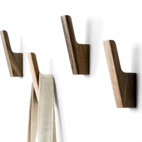 Wall Hooks  Set of 4 Dark Walnut or Light Ash Wood