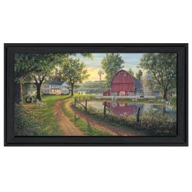 "The Road Home" Framed Wall Art, Modern Home Decor Framed Print for Living Room, Bedroom & Farmhouse Wall Decoration by Kim Norli