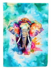 Elephant House Flag, Large Porch Sleeve Pole, Decorative Outside Yard Banner, Wall Hanging, Multicolor