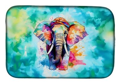 Elephant Colorful Dish Drying Mat, Absorbent Dish Drying Mat Pad for Kitchen Counter Dish Drainer Mat  14 x 21"
