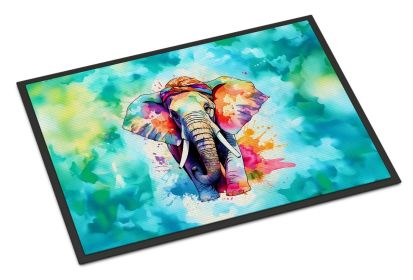 Elephant Doormat, Front Door Mat Indoor Outdoor Rugs for Entryway, Non Slip Washable Low Pile, 18H X 27W