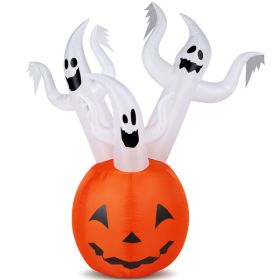 Halloween Inflatable Pumpkin Ghost Outdoor Decoration 5.9 FT