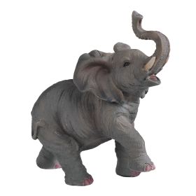 6"H Wildlife Baby Elephant with Trunk Up Figurine Home Decor Gift, Collectible