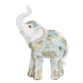 6"H Elephant in Baby Blue Figurine Home Decor Gift, Collectible