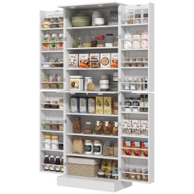 Kitchen Cabinet, with 4 Doors, White