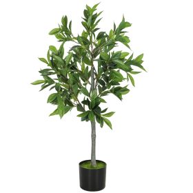 Laurel Potted Fake Plant, Lifelike Laurel Artificial Tree
