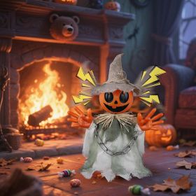 Halloween Decorations  Walking Pumpkin Ghost with Sound & Touch Sensor