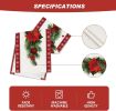 Poinsettia Christmas Table Runner with White Snowflake