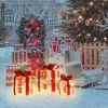 Christmas Lighted Gift Boxes Decorations with 60 LED Lights 3 Pieces