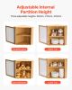 Bread Box, Double Layer Large Capacity Corner Bamboo Bread Storage Container