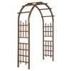 Wooden Garden Arbor, Wedding Arch Backdrop Stand for Ceremony, 7FT