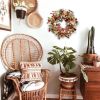 Artificial autumn wreath