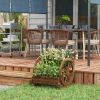 Wooden Wagon Planter Box 3-Tier Raised Garden Bed