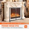 Fireplace Screen 1 Panel with Door, 39"(L) x31.6"(H)