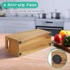 Acacia Wood Utensil Holder with Removable Divider - 4 Compartment