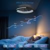 20 Inches Ceiling Fans with Lights and Remote Low Profile Flush Mount